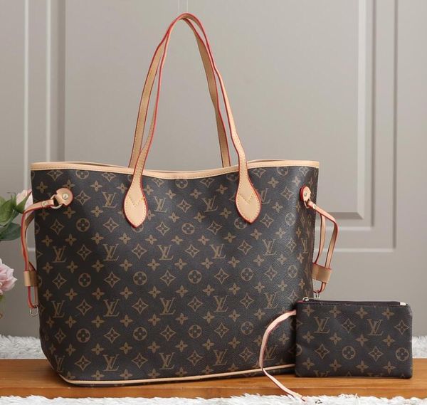

100% quality LV LOUIS bag VITTON Splicing High capacity shopping bag classic shoulder bags clutch handbags leather cross, Red;black