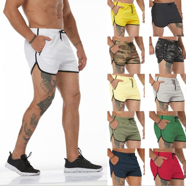 

men's shorts summer casual breathable work pants pockets beach fitness sport male short quick dry jogger with pocket, White;black
