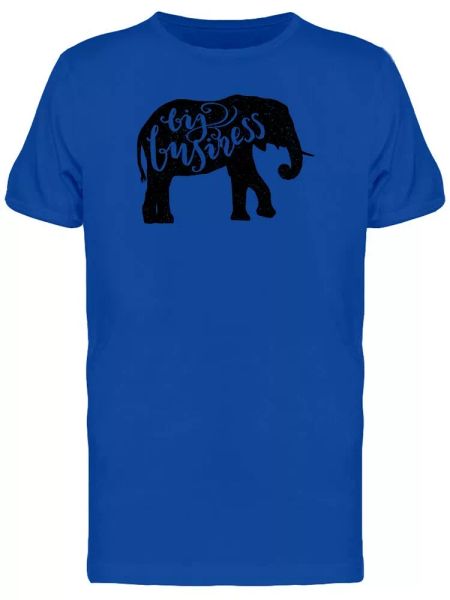 

elephant big business tee men's -image by shutterstock, White;black