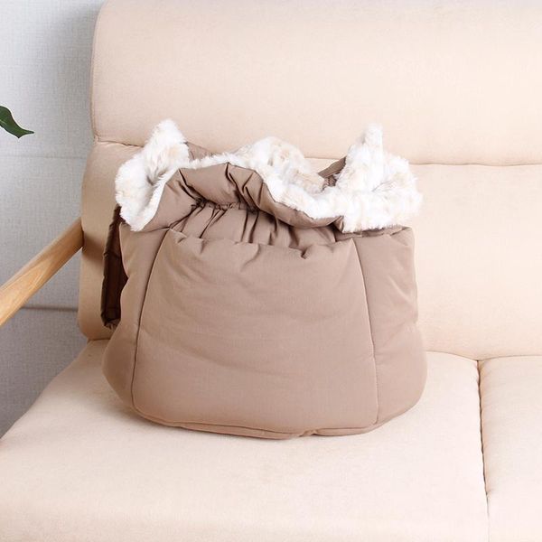 

cat carriers,crates & houses warm carrying bag sofa fleece portable kitten chest backpack for travel hiking camping outdoor transport