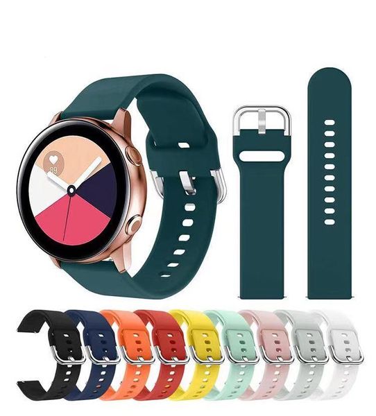 

watch bands silicone strap for samsung 46mm 42mm active2 40/44mm huawei gt2 replacement 3 soft, Black;brown