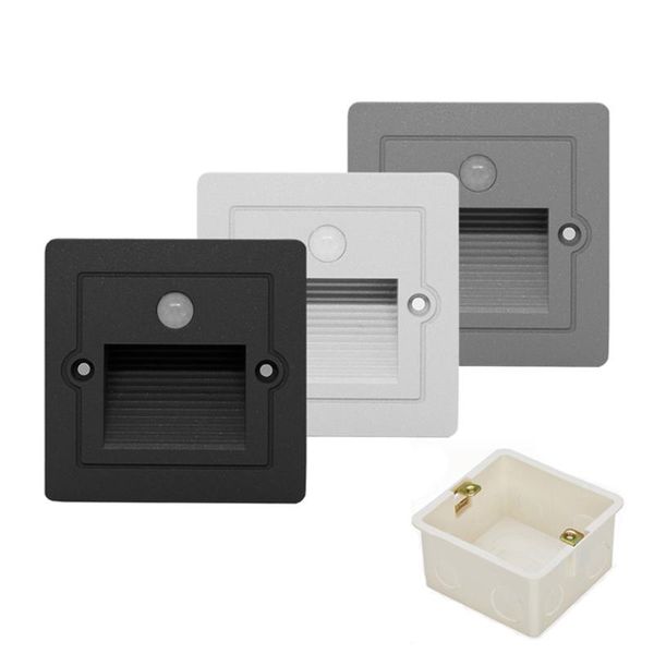 

ac85-265v led wall lamp stair light ip65 step recessed buried indoor/ outdoor waterproof staircase lights lamps