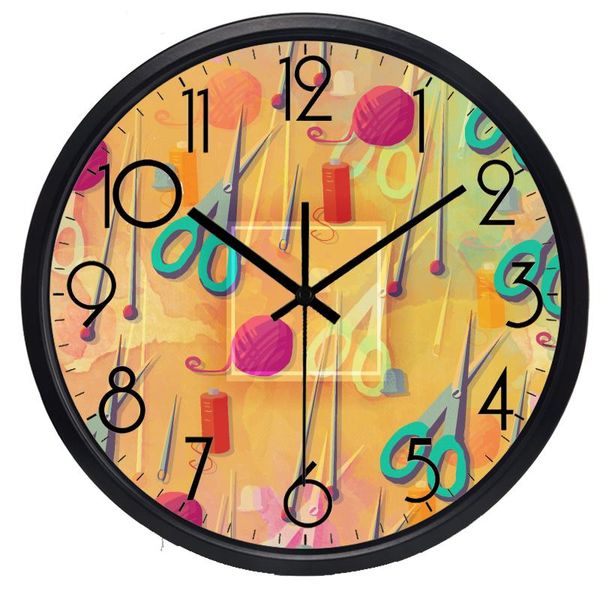 

wall clocks design tailor shop clock clothing designer circle number