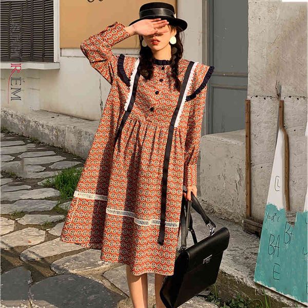 

women's floral dress style ruffle collar sleeves loose fit fashion trend spring and autumn 2e1151 210507, Black;gray