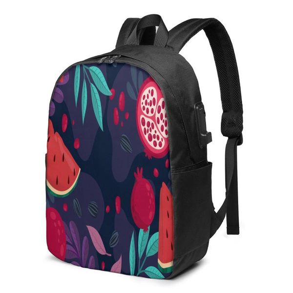 

backpack school lappomegranate watermelon yalda 17 inch travel multi usb charger bag