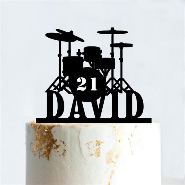 

other festive & party supplies personalized drummer musician drums birthday cake er for band custom name age music decoration