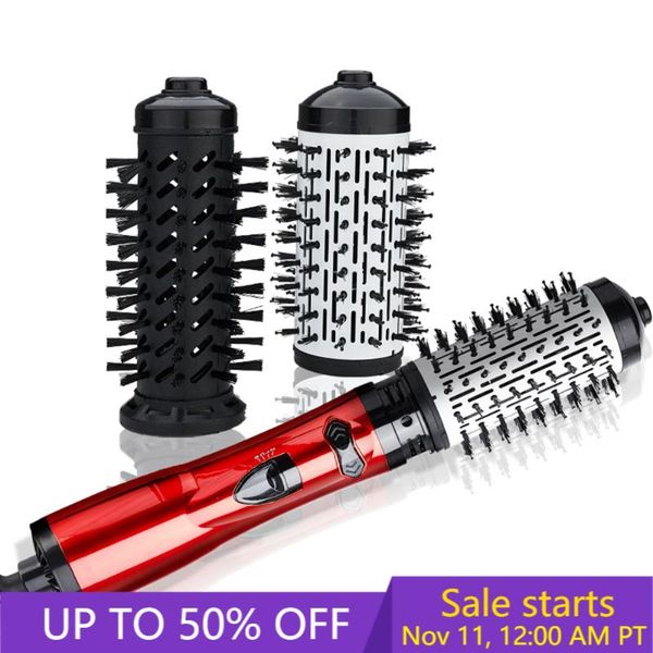 

electric hair brushes multifunction comb dryer and volumizer rotating roller brush salon air paddle styler straightener curler