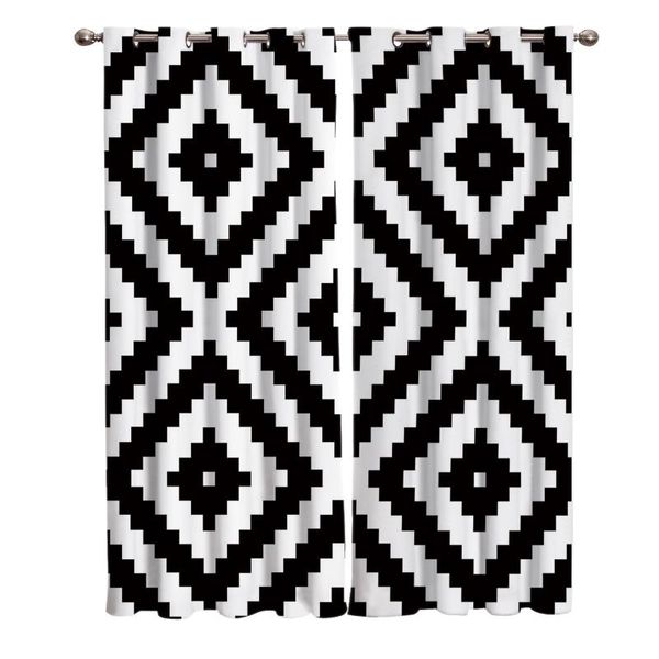 

curtain & drapes black and white simplicity of planar geometry window treatments curtains valance kitchen kids room home decor