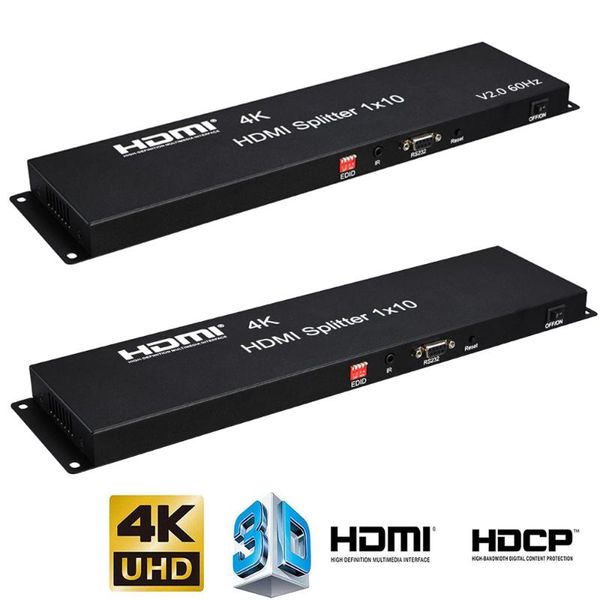 

audio cables & connectors 2.0 4k splitter 1x10 1080p 3d video converter distributor 1 in 10 out hdcp2.2 edid rs232 computer lappc t