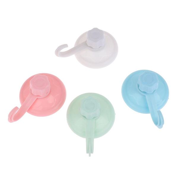 

hooks & rails 1pc seamless removable hanger wall bathroom kitchen strong suction cup hook movable storage vacuum sucker random