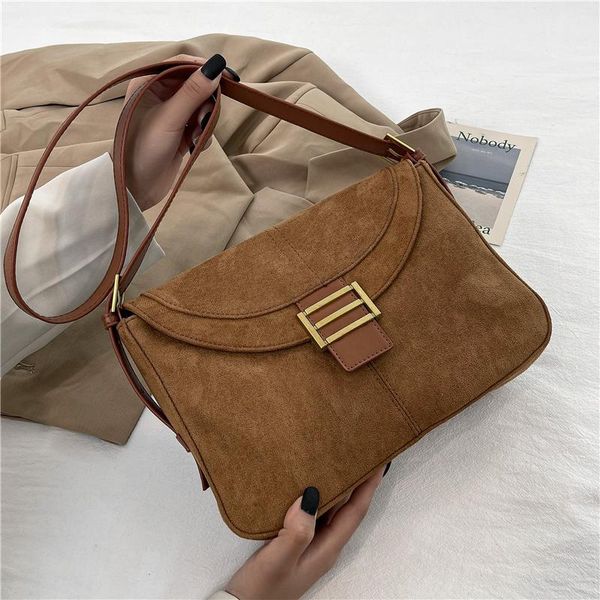 

evening bags luxury vintage suede underarm shoulder for women brand designer large capacity crossbody ladies purses and handbags 2021