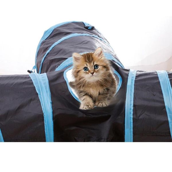 

cat toys foldable pet tunnel toy interactive teaser tube indoor outdoor training exercising hiding supplies