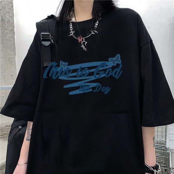 

pure cotton summer short-sleeved female students large size loose wild casual t-shirt tide harajuku style women's, White