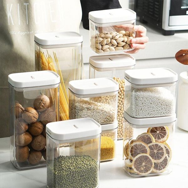 

airtight storage containers plastic cereal with easy lock lids for kitchen bottles & jars