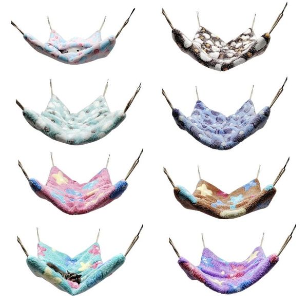 

small animal supplies plush sugar glider hanging hammock ferret swing bag pet hamster snuggle sleep bed nest parrot cage accessories