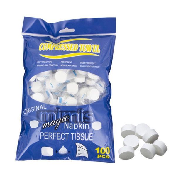 

towel 100pcs/lot compressed travel cotton magic portable face soft napkin perfect tissue cleaning wipes