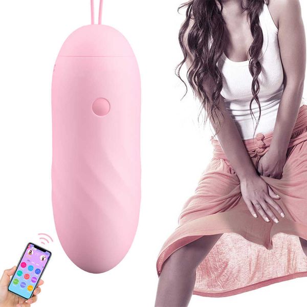 Handy-App-Steuerung Vibration Ei Wiederaufladbarer Dildo Vibrator Klitoris Vagina Stimulator Erwachsene Sexspielzeug für Frau Paare P0818