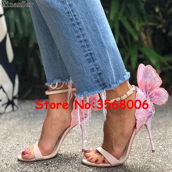 

black pink embroidery gladiator sandals shoes patchwork butterfly buckle strap stiletto high heels dess pumps woman quality