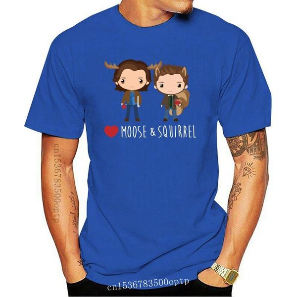 

love moose &amp squirrel supernatural t shirt private custom t-shirts men's, White;black
