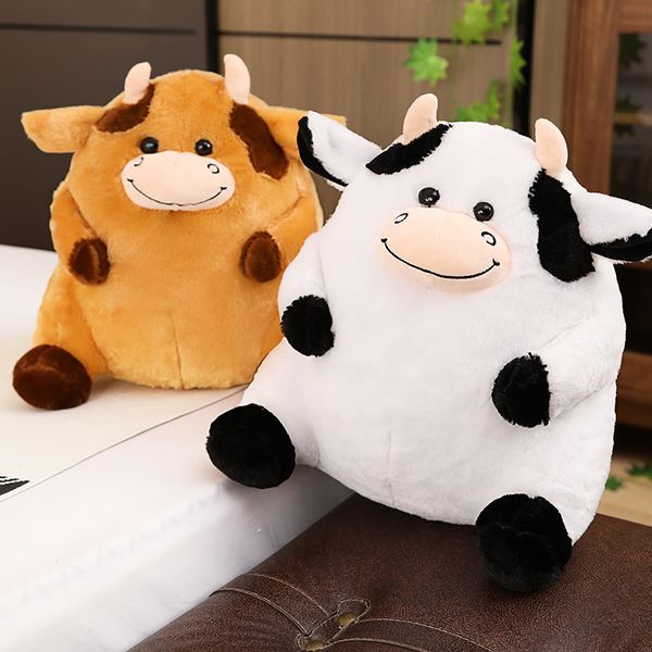 

Kawaii Plushie Cattle Toys Stuffed Animals Soft Plush Fat Cow Pillow Cushion Doll Toys for Girls Kids Birthday Gifts, Brown