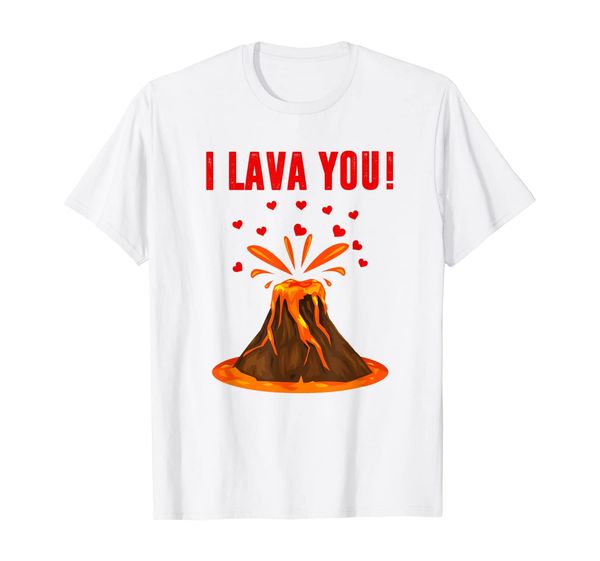 

i lava you t-shirt funny volcano valentines gifts, White;black