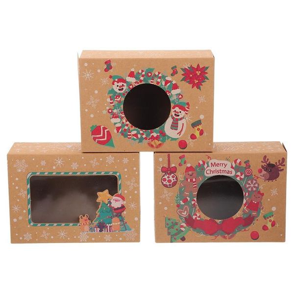 

gift wrap 12pcs/20pcsxmas boxes decorative pastry cases xmas cake containers for festival