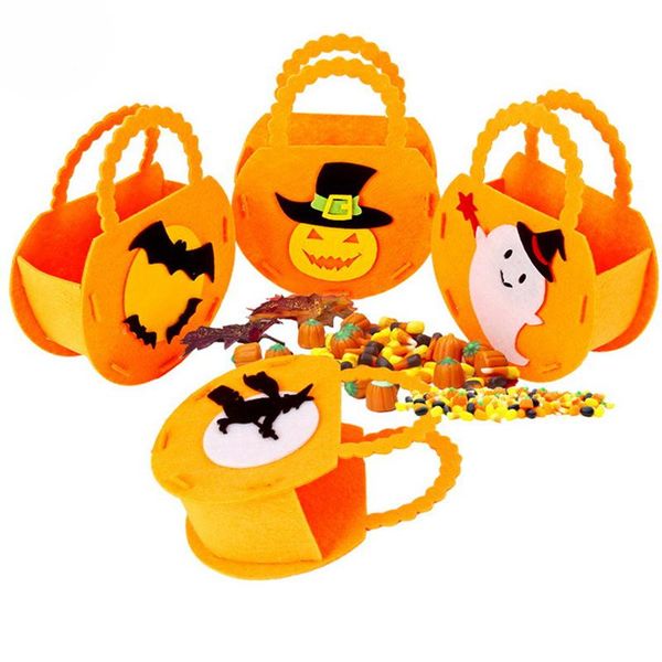 

gift wrap halloween candy bags 1pcs pumpkin bucket for children trick or treat christmas party supplies decoration