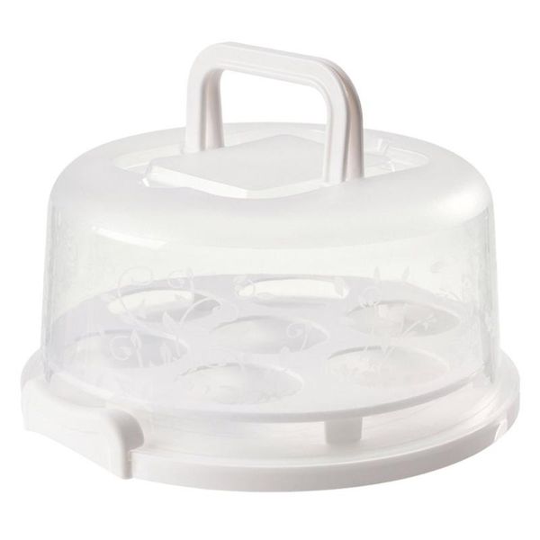 

storage bottles & jars fashion transparent with snap cake box portable lid dustproof holder cup