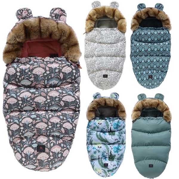-30 Grad Baby-Schlafsack für den Winter, winddicht, Umschlag, dick, Kinderwagen-Fußsack, Fleece, warmer Schlafsack für Babys von 0–24 Monaten, 220225