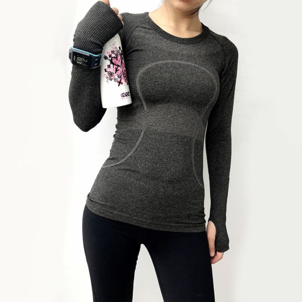

same yoga long sleeve autumn and winter women's sports fast drying fitness running suit, Gray