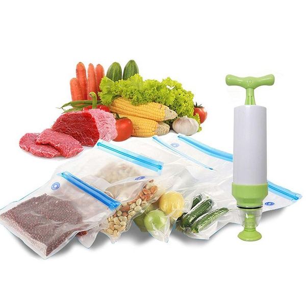 

storage bags home kitchen saver vacuum system packaging 5pcs fresh sealing pump