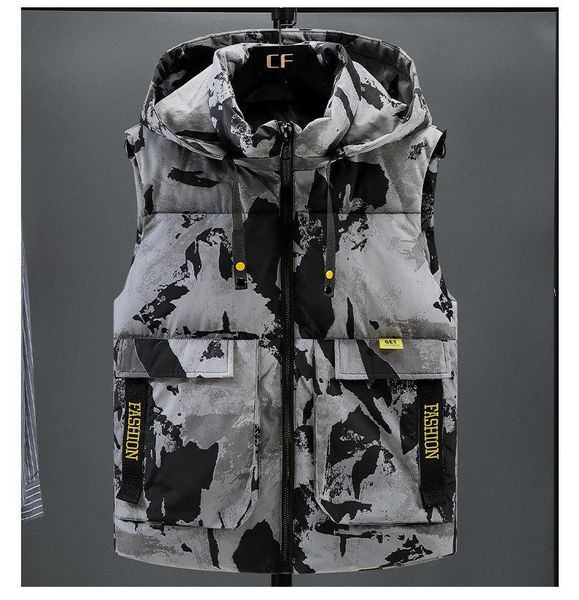 

men's vests plus size 7xl 6xl 5xl xxxxl vest winter down casual waistcoat women's sleeveless jacket warm overcoats, Black;white