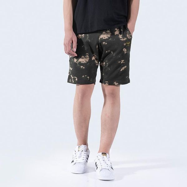 

men's shorts summer loose knitted camo casual polyester cotton regular pockets knee length cpll, White;black