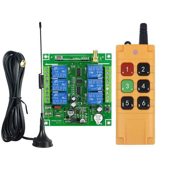

smart home control 3000m universal dc12v 24v 36v rf wireless remote switch transmitter 433mhz industrial relay power lighting