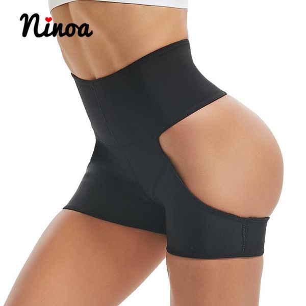 

women's shapers women exposed buttocks shaping pants control abdomen leggings solid color comfort panties lady raise underwear, Black;white