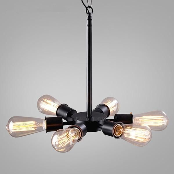 

pendant lamps loft american vintage black iron industrial wind light study restaurant bar cafe living room luminaria