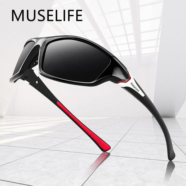 

sunglasses muselife 2021 luxury polarized men's driving shades male sun glasses vintage travel fishing classic, White;black