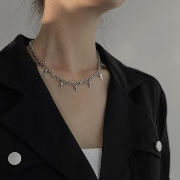 

chains trend creative punk cold fan car race hip-hop necklace for women holiday gift, Silver