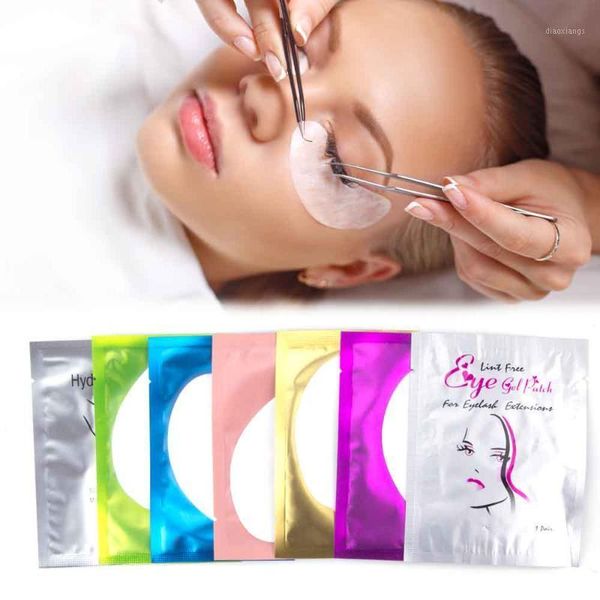

50/250pairs eyelash extension paper patches grafted eye stickers 7 colored eyelashes for under pads tips sticker1