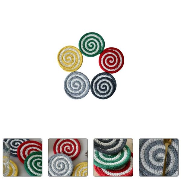 

mats & pads 5pcs practical braided coasters cup woven mat useful