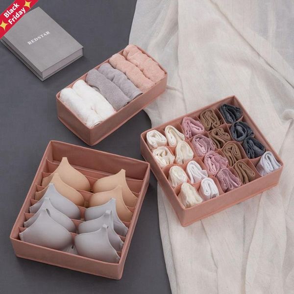 

storage drawers 3pcs/set non-woven fabric underwear organizer bras socks drawer foldable box wardrobe clothes