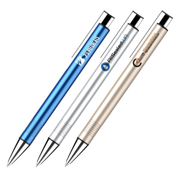 

pcs/lot novelty office supplies metal pens for writing ballpoint, Blue;orange