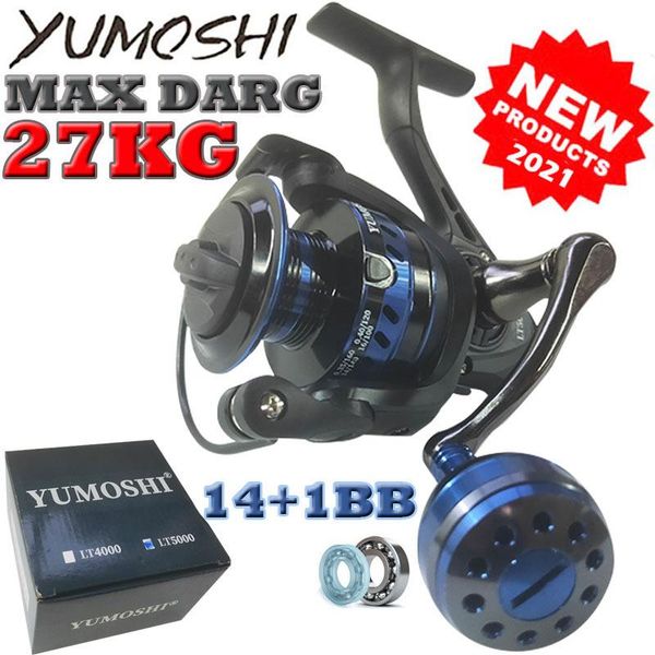 

yumoshi 2000-700027kg max drag dual model all metal spinning fishing reel cup sea baitcasting reels