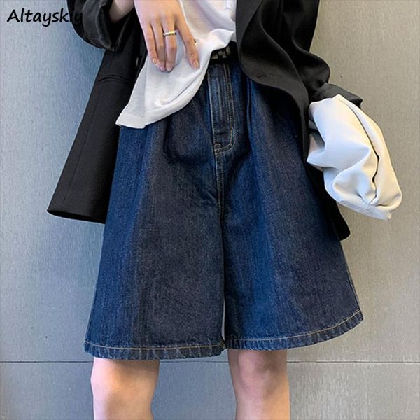 

women's shorts baggy blue denim women large size s-4xl ins fashion knee-length wide leg trousers female american vintage chic bf, White;black