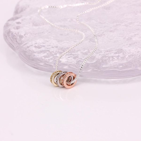 

chains koj wholesale round bijou pendant necklace for women birthday jewelry on the neck 925 silver clavicle chain gifts charm chokers