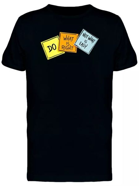 

sticky notes do what is right men's tee -image by shutterstock, White;black