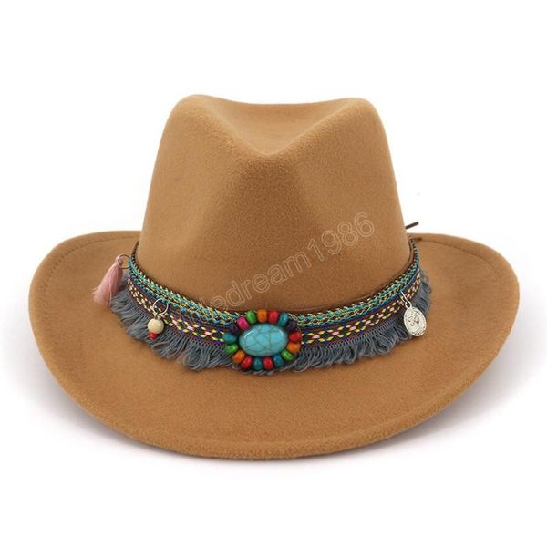 

fedoras female male western cowboy hats felt fedora hat for men women winter panama jazz caps woman man wide brim cap, Blue;gray