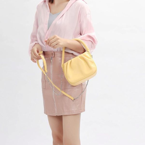 

saddle messenger fairy cloud korean folds white bag female summer of simple portable 2021 version new trend tgmts