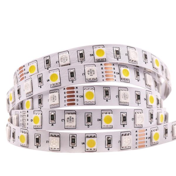 

strips dc12v 5m led strip flexible light rgbw rgb+white / warm white colorful lights 300leds 60leds/m 5m/lot