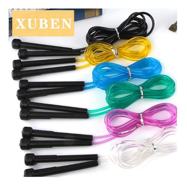 

jump ropes rope skipping student examination professional race pvc crystal soft rubber plastic black handle